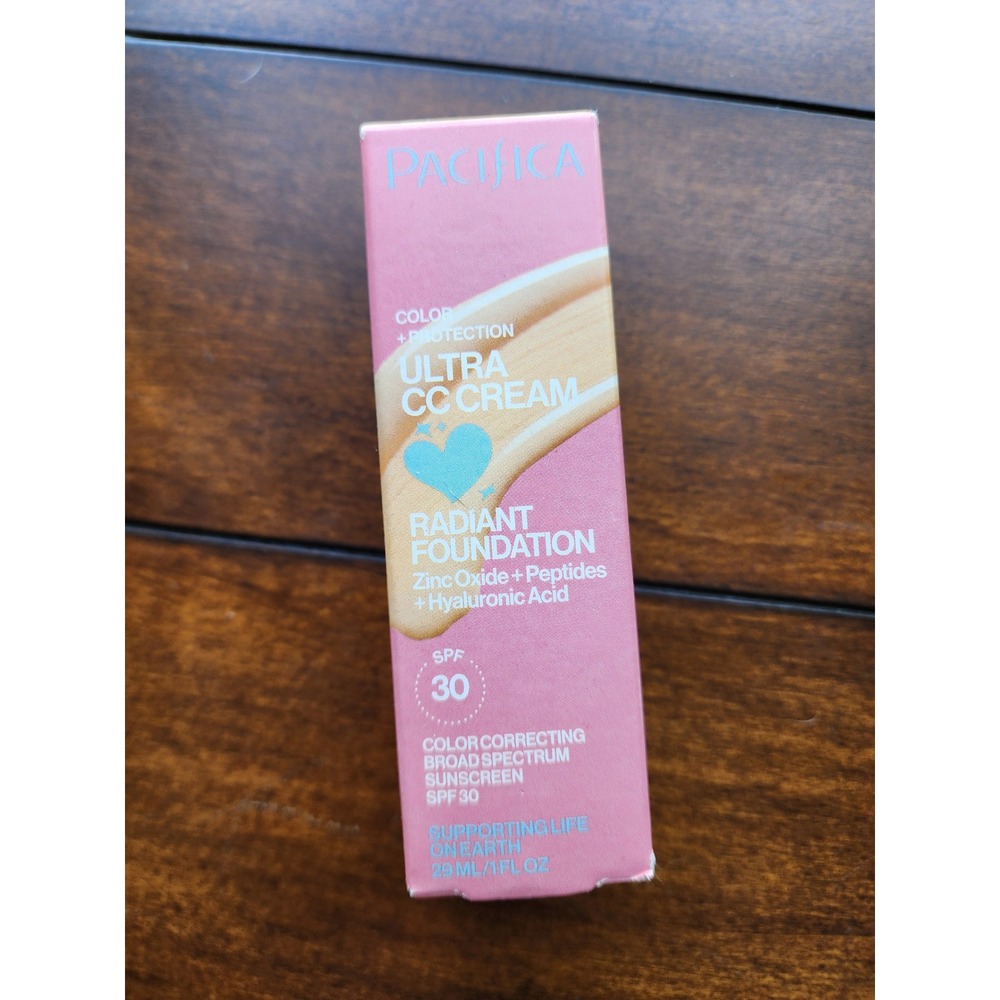 Pacifica Ultra CC Cream Radiant Foundation SPF 30 Natural Medium 1oz Vegan